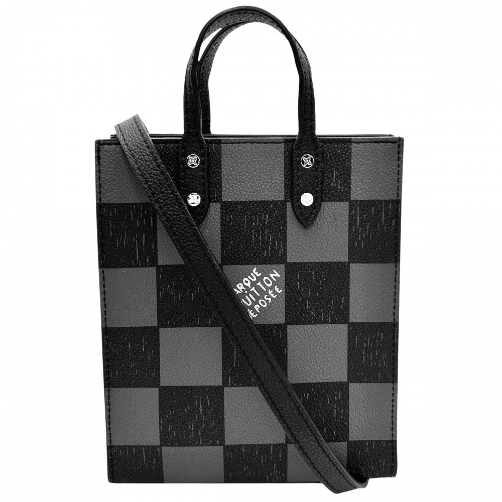 LOUIS VUITTON ルイヴィトン 2WAY ダミエチェッカーボード サックプラXS ハンドバッグ ショルダーバッグ Sac Plat XS N60479 ブラック 黒 シルバー金具 メンズ【中古品】