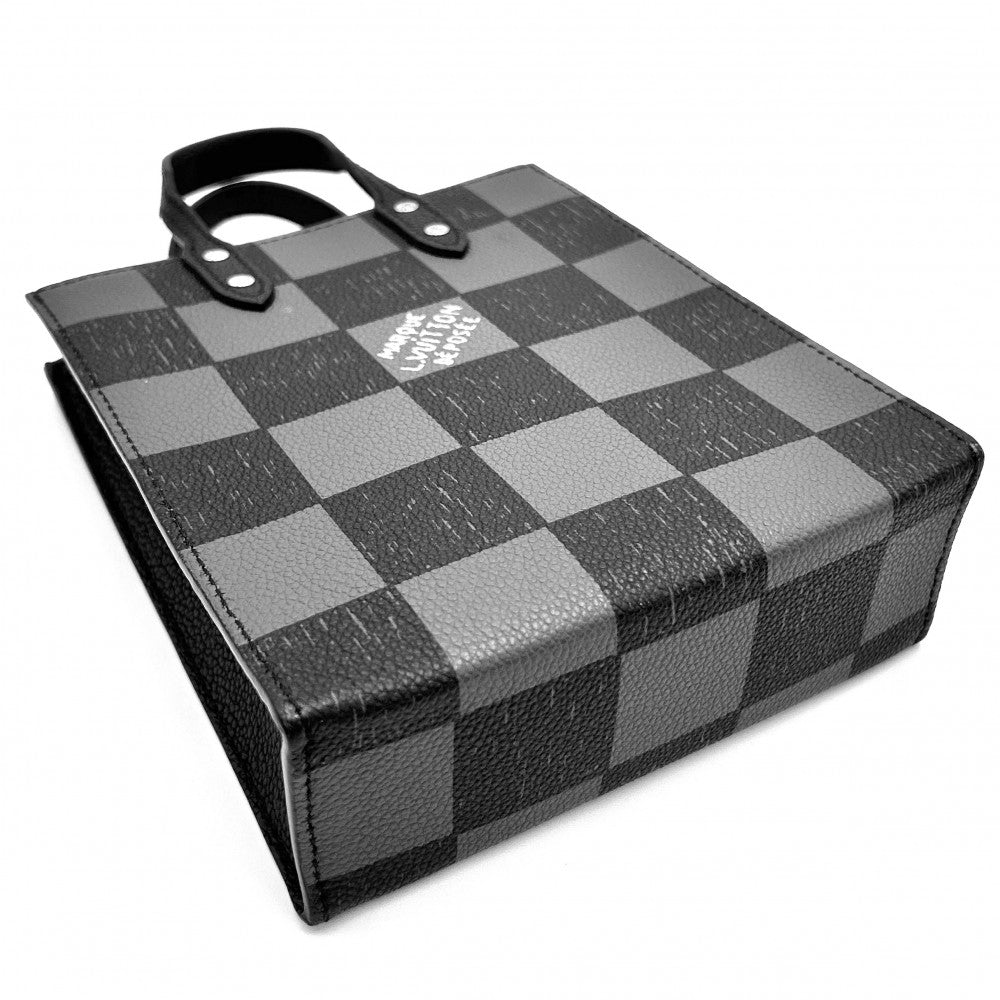 LOUIS VUITTON ルイヴィトン 2WAY ダミエチェッカーボード サックプラXS ハンドバッグ ショルダーバッグ Sac Plat XS N60479 ブラック 黒 シルバー金具 メンズ【中古品】