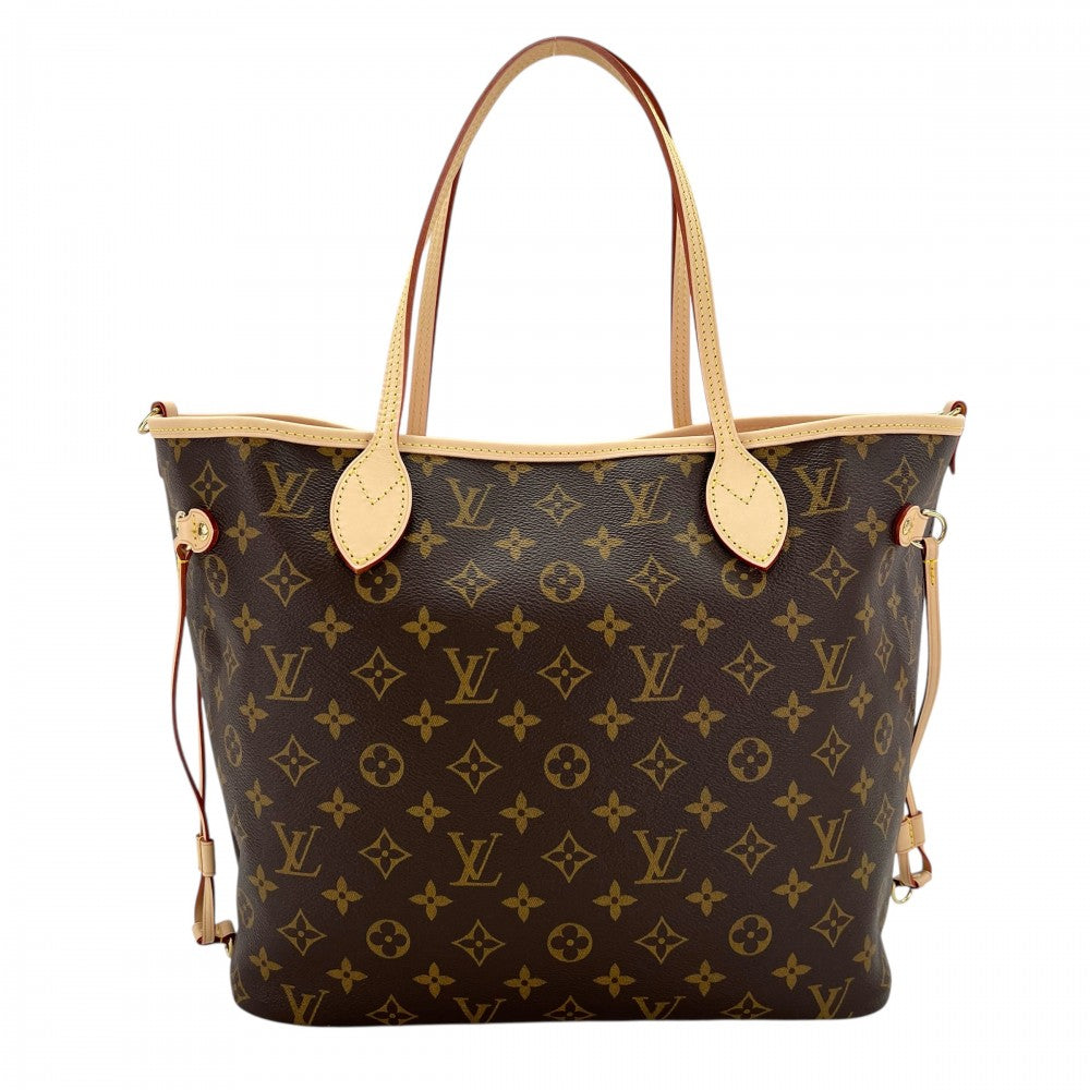 LOUIS VUITTON ルイヴィトン トートバッグ モノグラム リバーシブル ローズ ポンディシェリ ネヴァーフルMM インサイドアウト かばん M12257 ブラウン 茶 ピンク ゴールド金具 レディース【中古品】