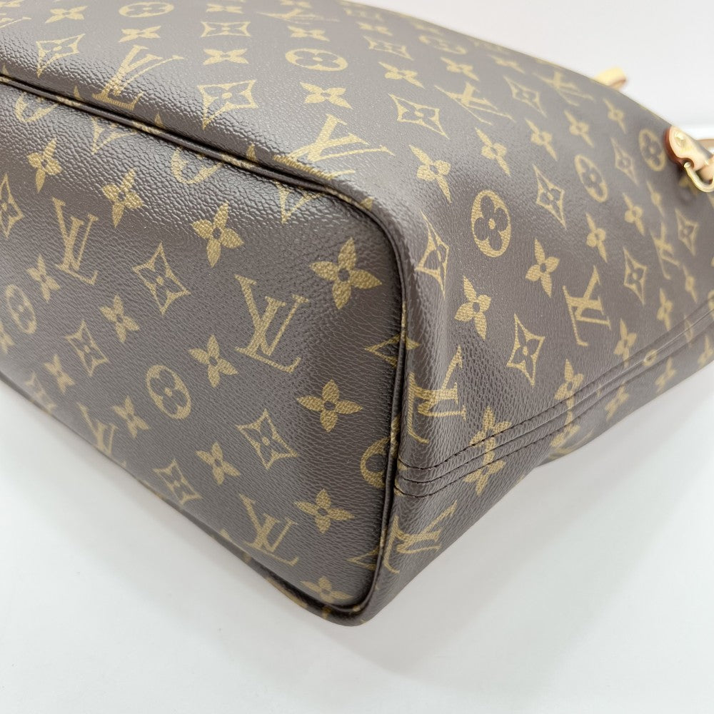 LOUIS VUITTON ルイヴィトン トートバッグ モノグラム リバーシブル ローズ ポンディシェリ ネヴァーフルMM インサイドアウト かばん M12257 ブラウン 茶 ピンク ゴールド金具 レディース【中古品】