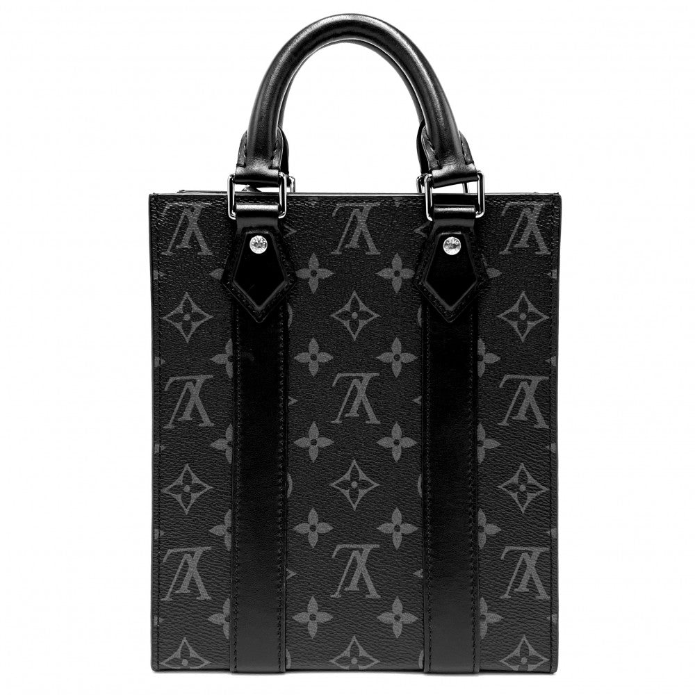 【開店SALE】 LOUIS VUITTON ルイヴィトン 2WAY モノグラムエクリプス サックプラMINI ハンドバッグ ショルダーバッグ ブラック 黒 かばん 鞄 M46453 ノワール シルバー金具 メンズ【中古品】