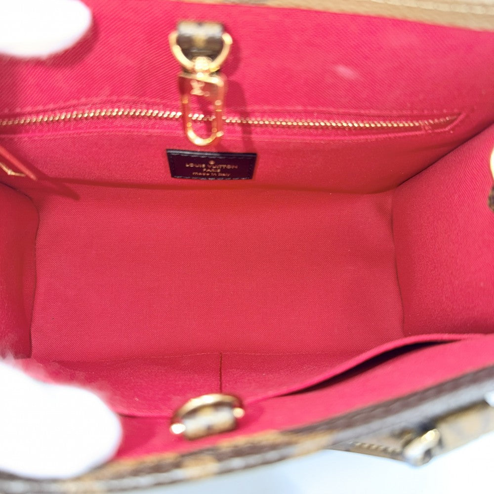 【開店SALE】 LOUIS VUITTON ルイヴィトン 2WAY モノグラムリバース オンザゴーPM ハンドバッグ ショルダーバッグ 鞄 かばん M46373 ブラウン 茶 ゴールド金具 レディース【中古品】