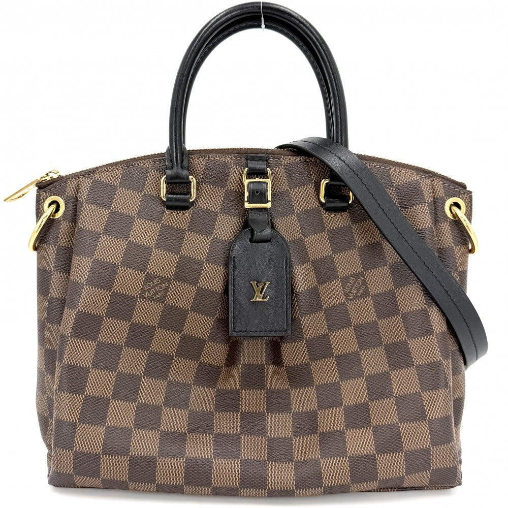【開店SALE】 LOUIS VUITTON ルイヴィトン 2WAY ダミエ オデオントートPM ハンドバッグ ショルダーバッグ ブラウン 茶 N45282 ゴールド金具 レディース【中古品】