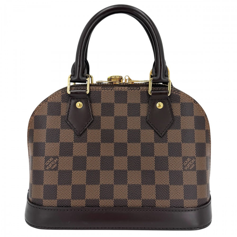 LOUIS VUITTON ルイヴィトン 2WAY ダミエ アルマBB ハンドバッグ ショルダーバッグ 小さめ N40606 ブラウン 茶 ゴールド金具 レディース【中古品】