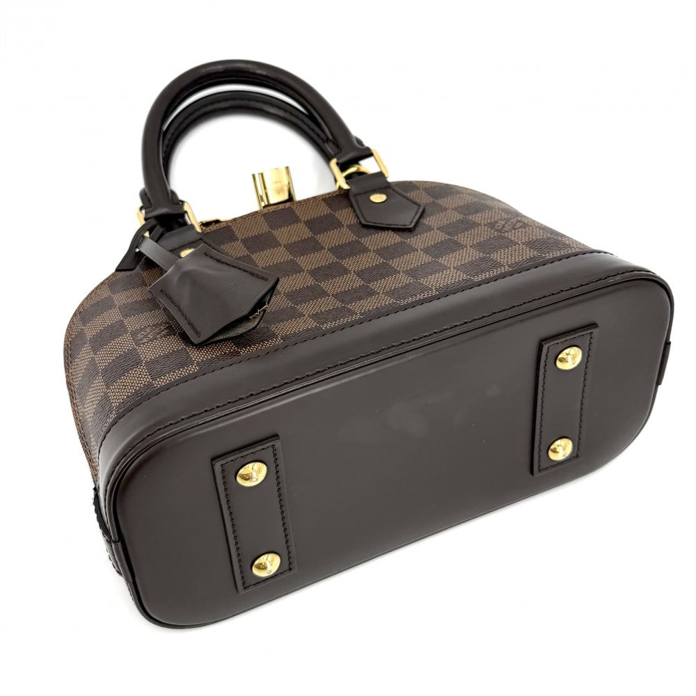 LOUIS VUITTON ルイヴィトン 2WAY ダミエ アルマBB ハンドバッグ ショルダーバッグ 小さめ N40606 ブラウン 茶 ゴールド金具 レディース【中古品】