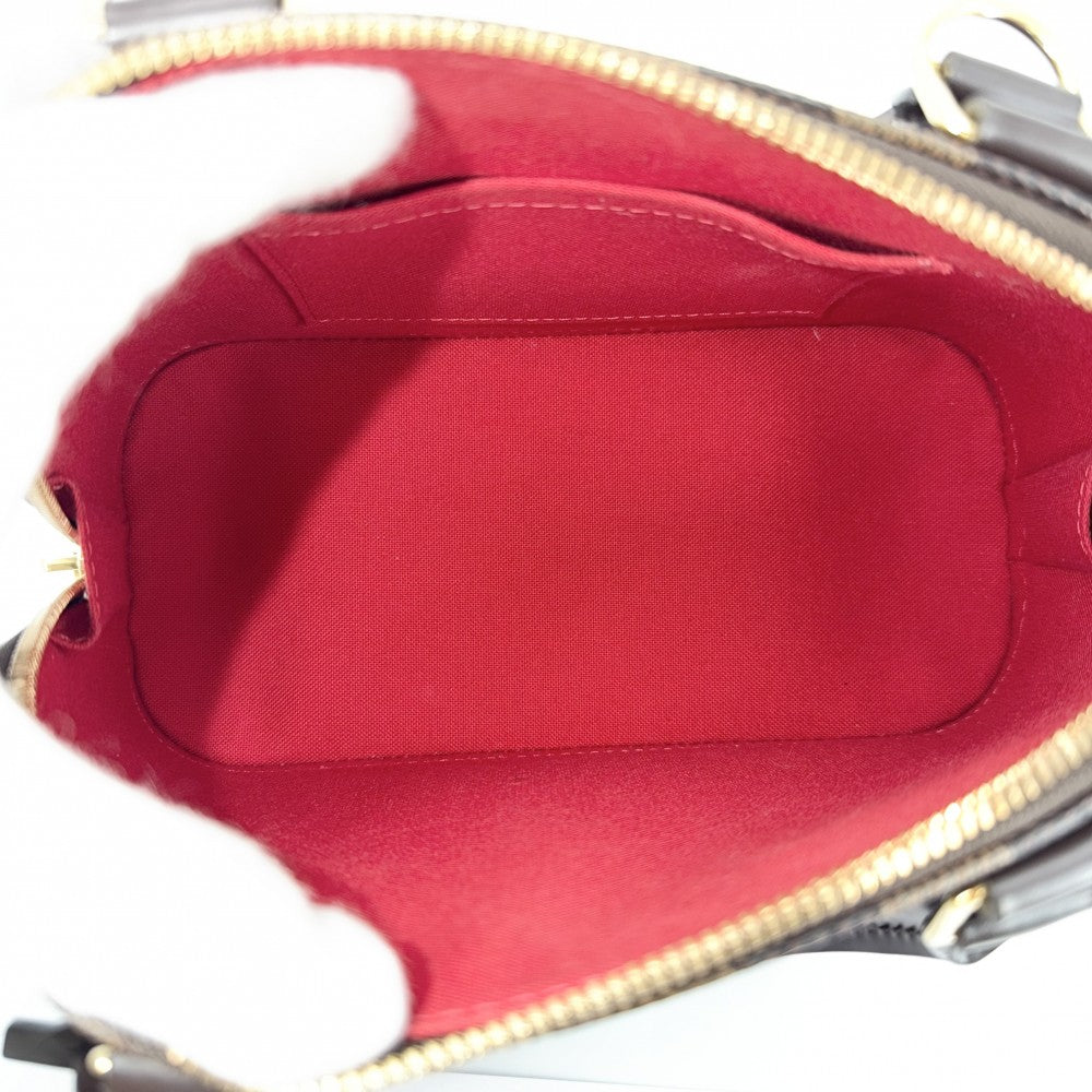 LOUIS VUITTON ルイヴィトン 2WAY ダミエ アルマBB ハンドバッグ ショルダーバッグ 小さめ N40606 ブラウン 茶 ゴールド金具 レディース【中古品】