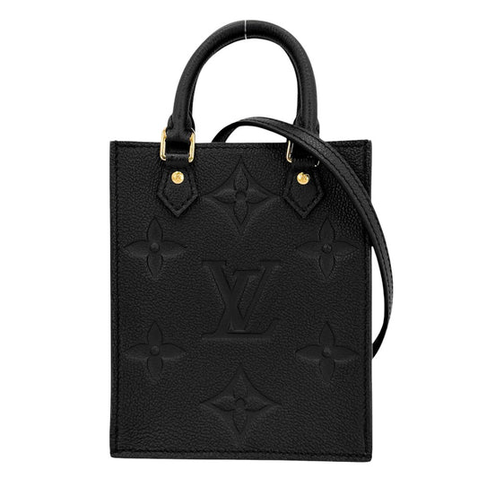 LOUIS VUITTON ルイヴィトン 2WAY モノグラムアンプラント プティットサックプラ ミニショルダーバッグ ハンドバッグ ポシェット ブラック 黒 M81417 ノワール ゴールド金具 レディース【中古品】