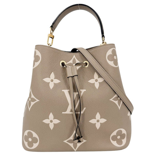 LOUIS VUITTON ルイヴィトン 2WAY バイカラーモノグラムアンプラント ネオノエMM ハンドバッグ ショルダーバッグ Neo Noe MM ベージュ M45555 トゥルトレールクレーム ゴールド金具 レディース【中古品】