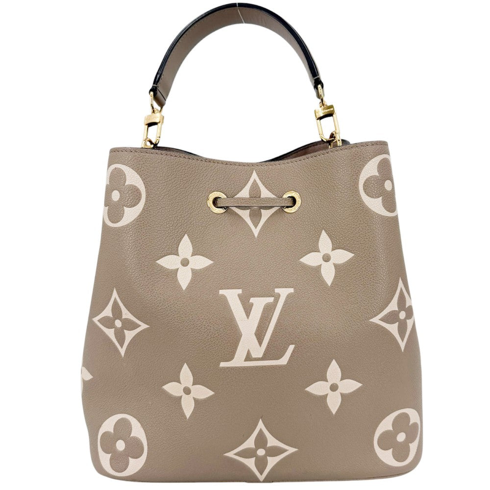 LOUIS VUITTON ルイヴィトン 2WAY バイカラーモノグラムアンプラント ネオノエMM ハンドバッグ ショルダーバッグ Neo Noe MM ベージュ M45555 トゥルトレールクレーム ゴールド金具 レディース【中古品】