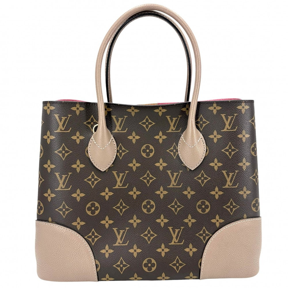 LOUIS VUITTON ルイヴィトン 2WAY モノグラム フランドリン トートバッグ ショルダーバッグ ハンドバッグ M43457 ブラウン 茶 ベージュ ゴールド金具 レディース【中古品】