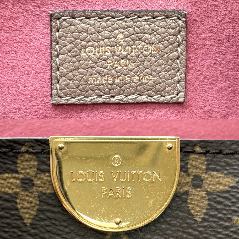LOUIS VUITTON ルイヴィトン 2WAY モノグラム フランドリン トートバッグ ショルダーバッグ ハンドバッグ M43457 ブラウン 茶 ベージュ ゴールド金具 レディース【中古品】