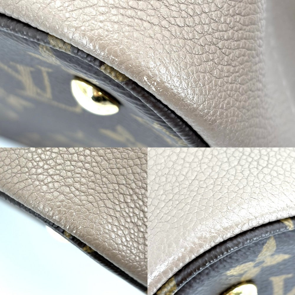 LOUIS VUITTON ルイヴィトン 2WAY モノグラム フランドリン トートバッグ ショルダーバッグ ハンドバッグ M43457 ブラウン 茶 ベージュ ゴールド金具 レディース【中古品】