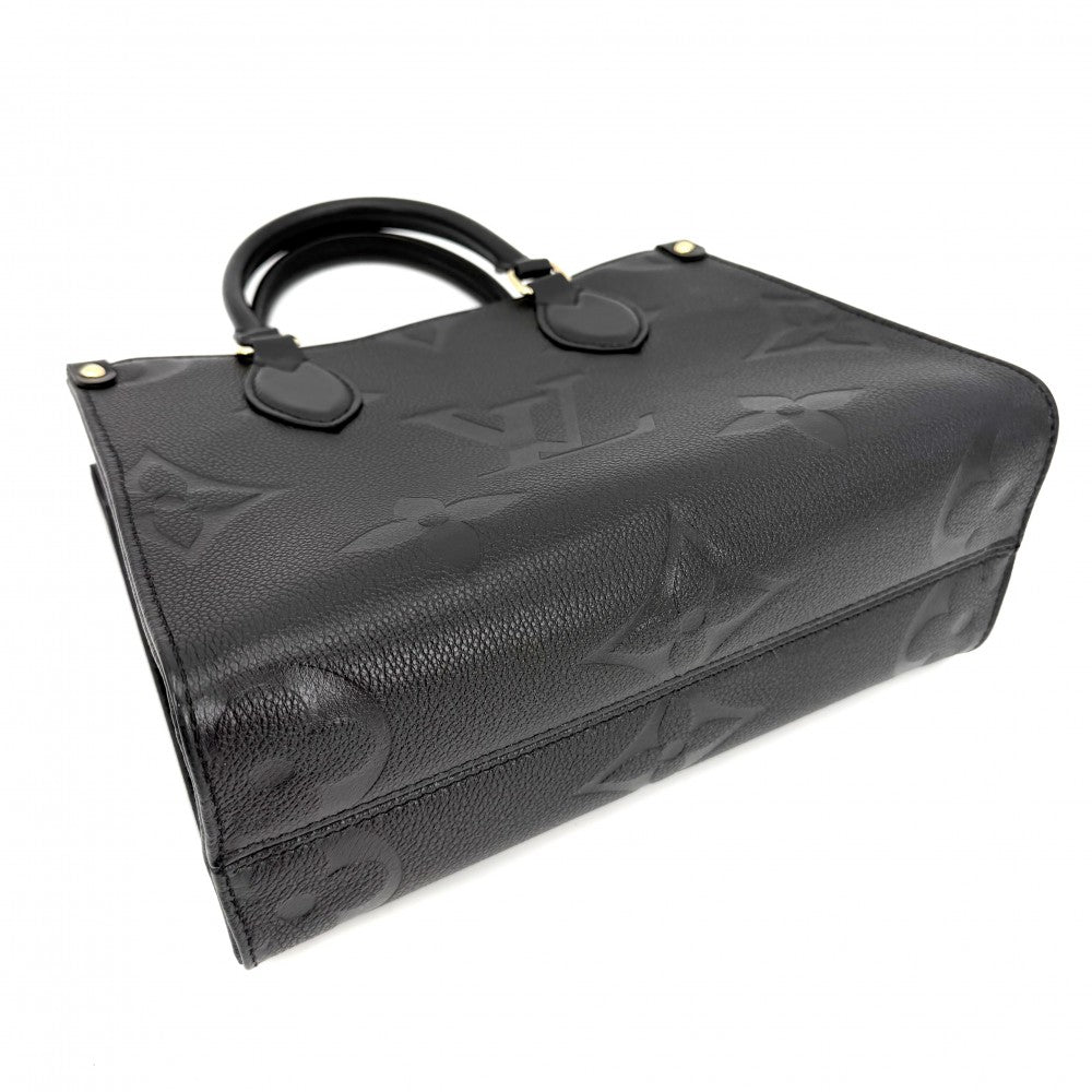 LOUIS VUITTON ルイヴィトン 2WAY モノグラムアンプラント オンザゴーPM ハンドバッグ ショルダーバッグ 小さめ ミニバック ノワール M45653 ブラック 黒 ゴールド金具 レディース【中古品】