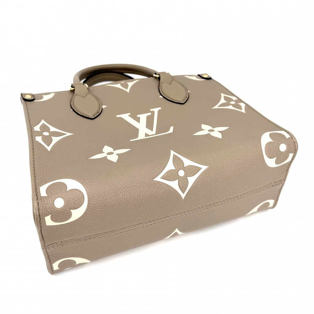 LOUIS VUITTON ルイヴィトン 2WAY モノグラムアンプラント オンザゴーPM ハンドバッグ ショルダーバッグ ベージュ M45779 トゥルトレールクレーム ゴールド金具 レディース【中古品】