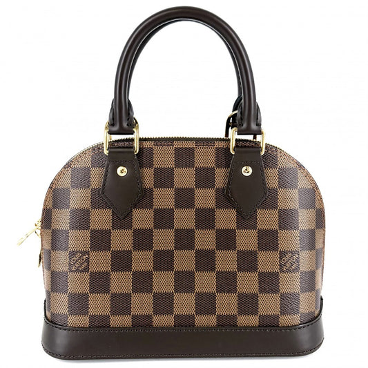 LOUIS VUITTON ルイヴィトン 2WAY ダミエ アルマBB ハンドバッグ ショルダーバッグ 小さめ N40606 ブラウン 茶 ゴールド金具 レディース【中古品】