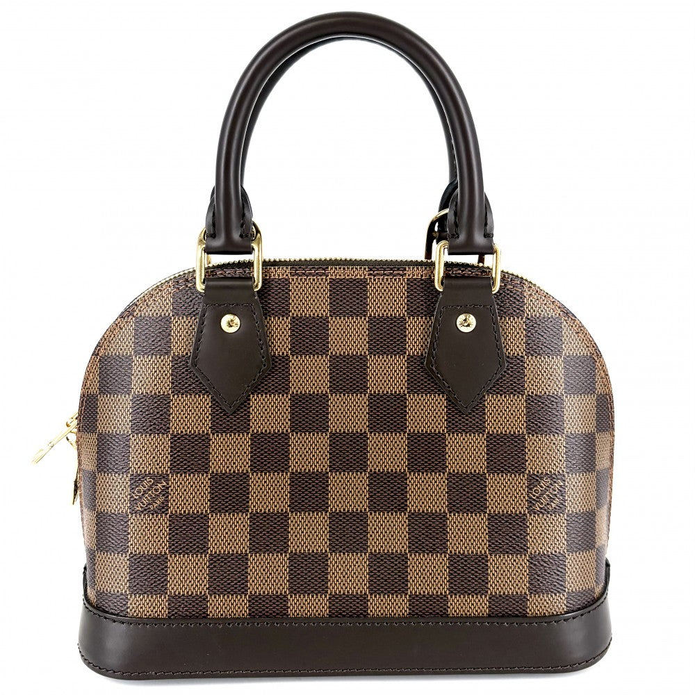 LOUIS VUITTON ルイヴィトン 2WAY ダミエ アルマBB ハンドバッグ ショルダーバッグ 小さめ N40606 ブラウン 茶 ゴールド金具 レディース【中古品】