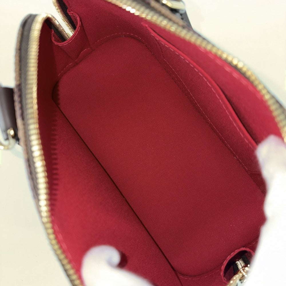 LOUIS VUITTON ルイヴィトン 2WAY ダミエ アルマBB ハンドバッグ ショルダーバッグ 小さめ N40606 ブラウン 茶 ゴールド金具 レディース【中古品】