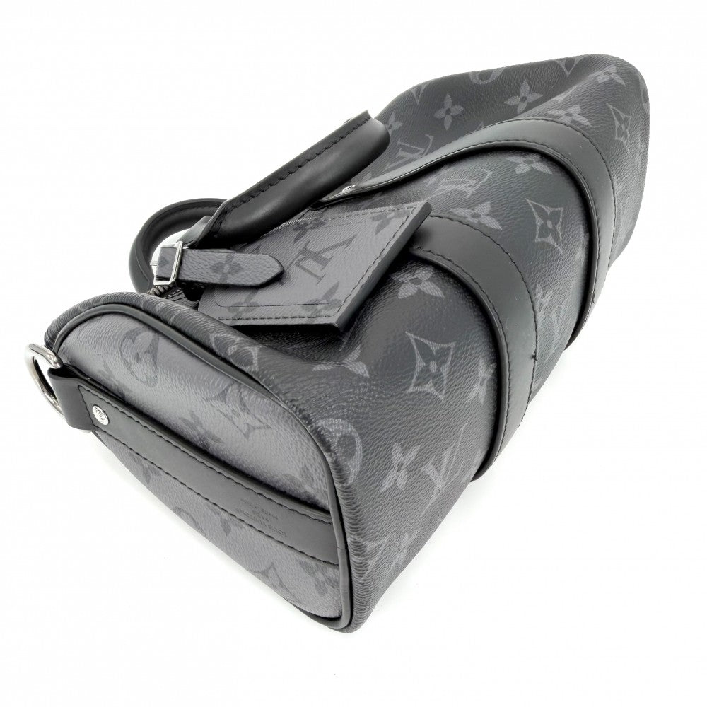 LOUIS VUITTON ルイヴィトン 2WAY モノグラムエクリプス キーポル･バンドリエール 25 ハンドバッグ ショルダーバッグ M46271 ブラック 黒 シルバー金具 メンズ【中古品】