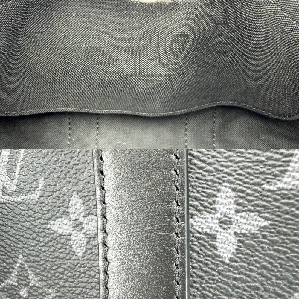 LOUIS VUITTON ルイヴィトン 2WAY モノグラムエクリプス キーポル･バンドリエール 25 ハンドバッグ ショルダーバッグ M46271 ブラック 黒 シルバー金具 メンズ【中古品】