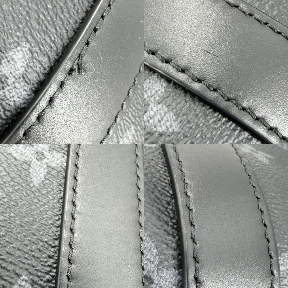 LOUIS VUITTON ルイヴィトン 2WAY モノグラムエクリプス キーポル･バンドリエール 25 ハンドバッグ ショルダーバッグ M46271 ブラック 黒 シルバー金具 メンズ【中古品】
