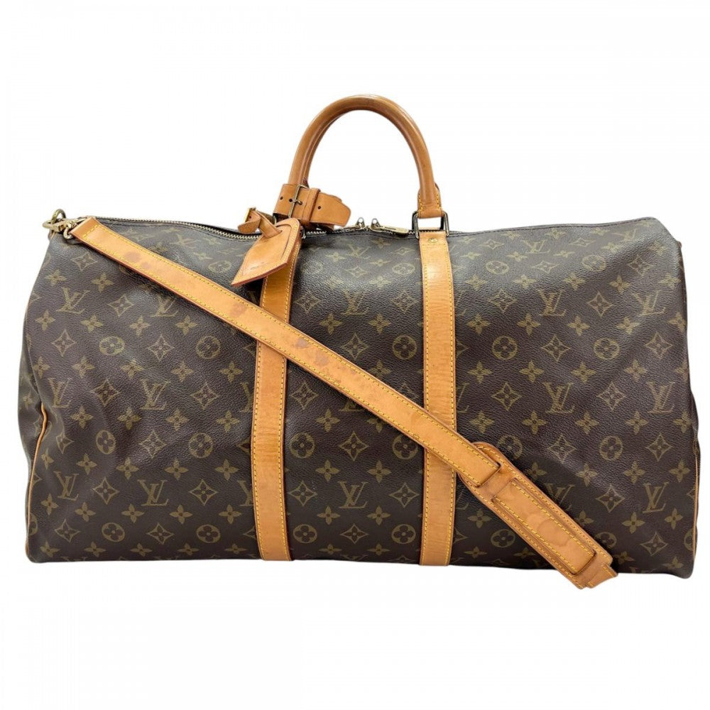 LOUIS VUITTON ルイヴィトン ボストンバッグ 2WAY ショルダーバッグ キーポルバンドリエール55 旅行バッグ メンズ レディース M41414 モノグラムキャンバス ブラウン 茶 ゴールド金具 ユニセックス【中古品】
