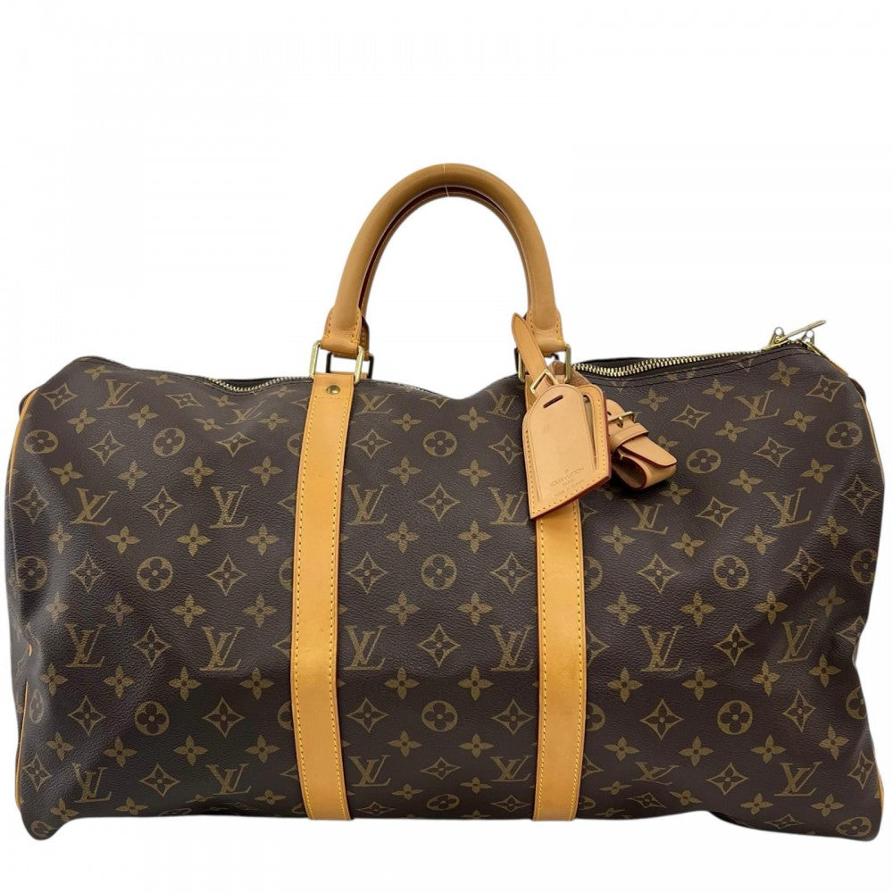 LOUIS VUITTON ルイヴィトン ボストンバッグ キーポル50 M41426 モノグラムキャンバス ブラウン 茶 ゴールド金具 メンズ【中古品】