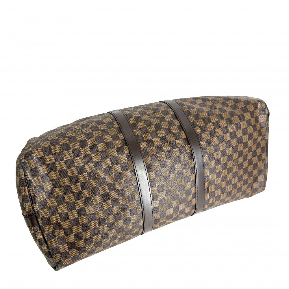 LOUIS VUITTON ルイヴィトン ボストンバッグ キーポルバンドリエール55 旅行バッグ トラベルバッグ メンズ レディース 2WAY ショルダーバッグ N41414 ダミエキャンバス ブラウン 茶 ゴールド金具 ユニセックス【中古品】