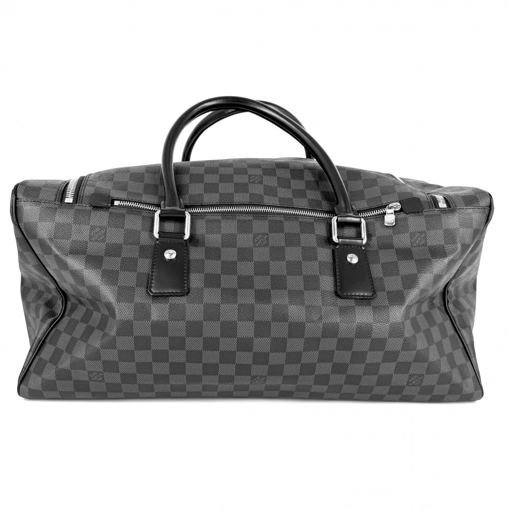 LOUIS VUITTON ルイヴィトン ボストンバッグ ロードスター50 旅行バッグ トラベルバッグ ショルダーバッグ 2WAY N48189 ダミエグラフィット ブラック 黒 シルバー金具 メンズ【中古品】