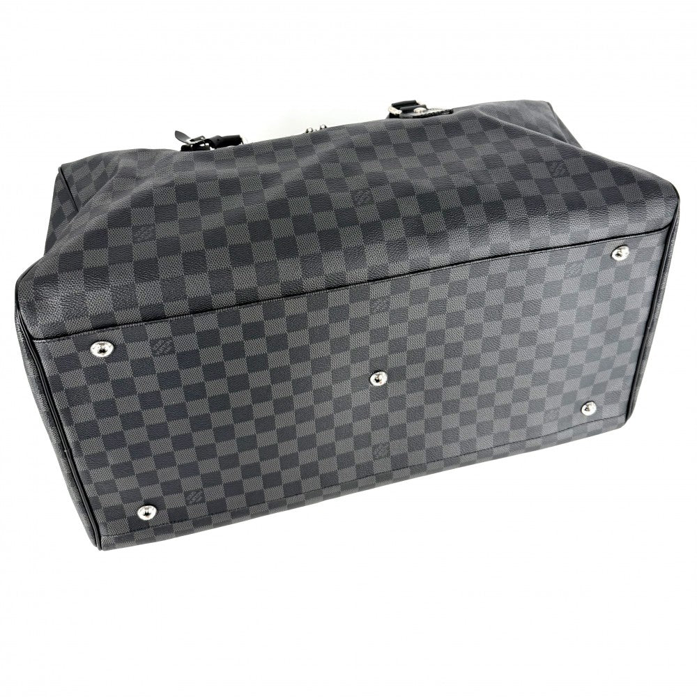 LOUIS VUITTON ルイヴィトン ボストンバッグ ロードスター50 旅行バッグ トラベルバッグ ショルダーバッグ 2WAY N48189 ダミエグラフィット ブラック 黒 シルバー金具 メンズ【中古品】