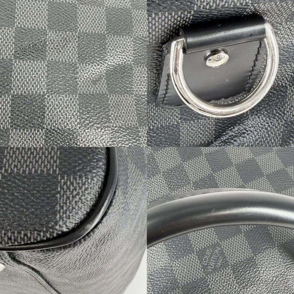 LOUIS VUITTON ルイヴィトン ボストンバッグ ロードスター50 旅行バッグ トラベルバッグ ショルダーバッグ 2WAY N48189 ダミエグラフィット ブラック 黒 シルバー金具 メンズ【中古品】