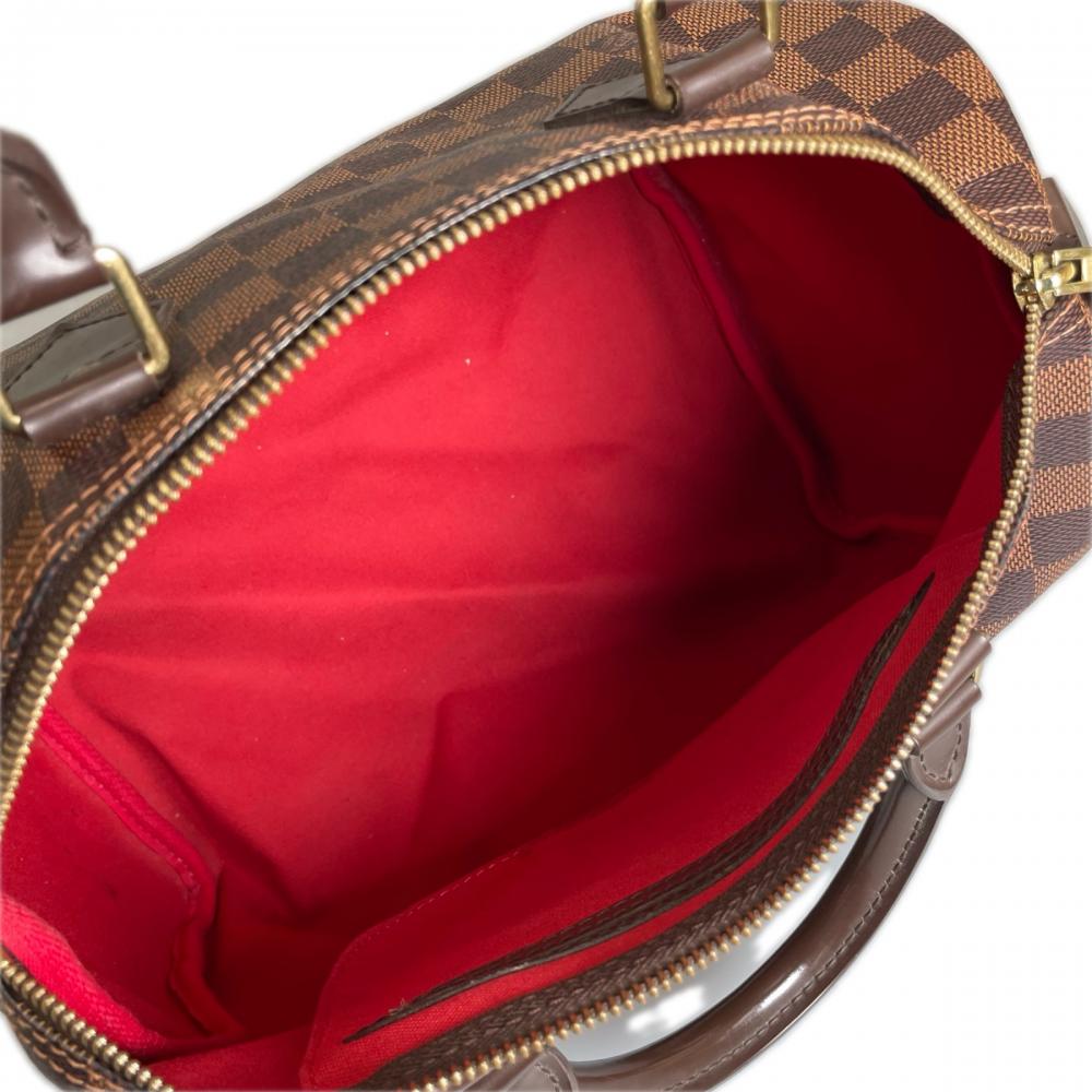 LOUIS VUITTON ルイヴィトン ハンドバッグ ダミエ・エベヌ スピーディ30 N41531 ダミエキャンバス ブラウン 茶 ゴールド金具 レディース【中古品】