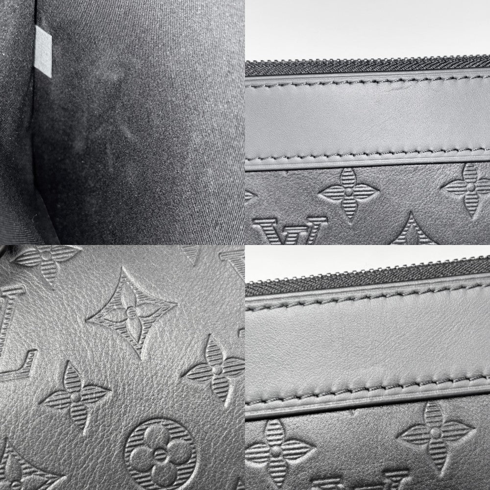 【開店SALE】 LOUIS VUITTON ルイヴィトン クラッチバッグ セカンドバッグ ポシェットディスカバリー モノグラム・シャドウ M62903 ブラック 黒 ブラック金具 メンズ【中古品】