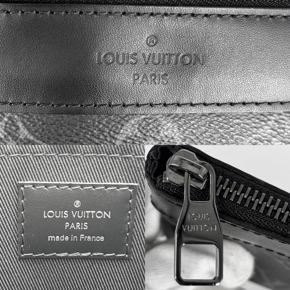 LOUIS VUITTON ルイヴィトン クラッチバッグ モノグラムエクリプス ポシェット・ディスカバリー セカンドバッグ M62291 ブラック 黒 シルバー金具 メンズ【中古品】