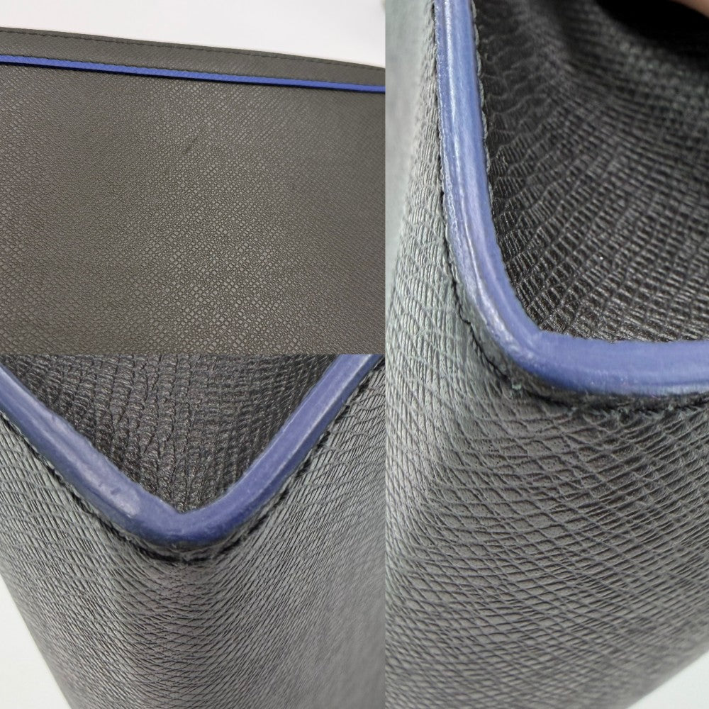 LOUIS VUITTON ルイヴィトン クラッチバッグ タイガ ポシェットヴォワヤージュMM セカンドバッグ M30573 ブラック 黒 シルバー金具 メンズ【中古品】