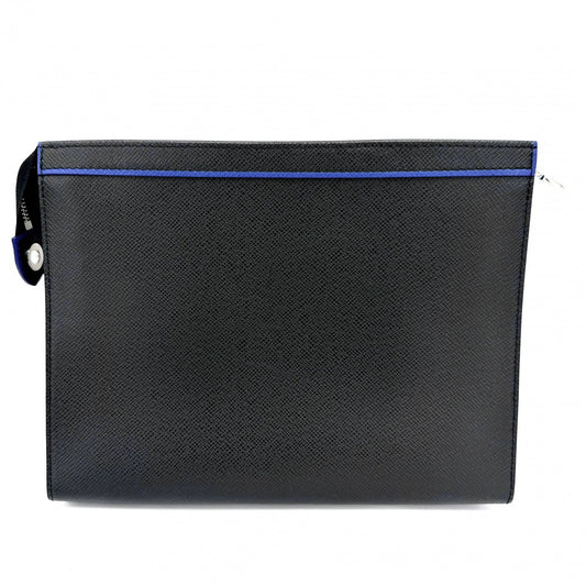 LOUIS VUITTON ルイヴィトン クラッチバッグ タイガ ポシェットヴォワヤージュMM セカンドバッグ M30573 ブラック 黒 シルバー金具 メンズ【中古品】