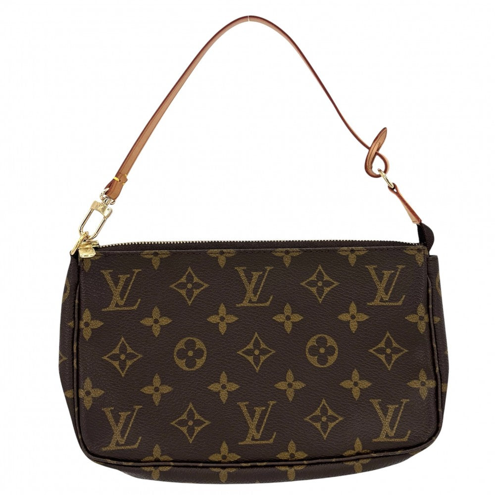 LOUIS VUITTON ルイヴィトン ハンドバッグ ポシェット アクセソワール アクセサリーポーチ M51980 モノグラムキャンバス ブラウン 茶 ゴールド金具 レディース【中古品】