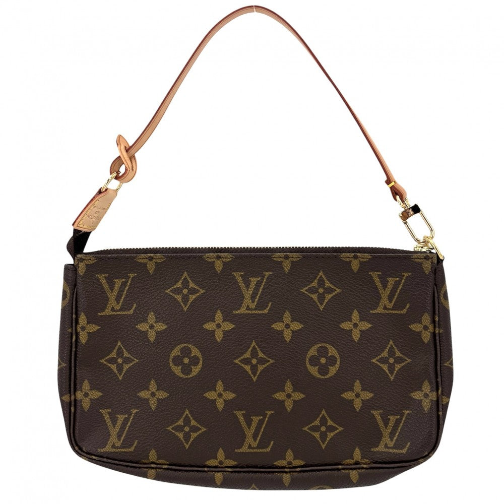 LOUIS VUITTON ルイヴィトン ハンドバッグ ポシェット アクセソワール アクセサリーポーチ M51980 モノグラムキャンバス ブラウン 茶 ゴールド金具 レディース【中古品】