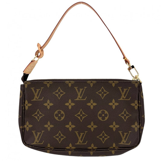 LOUIS VUITTON ルイヴィトン ハンドバッグ ポシェット アクセソワール アクセサリーポーチ M51980 モノグラムキャンバス ブラウン 茶 ゴールド金具 レディース【中古品】
