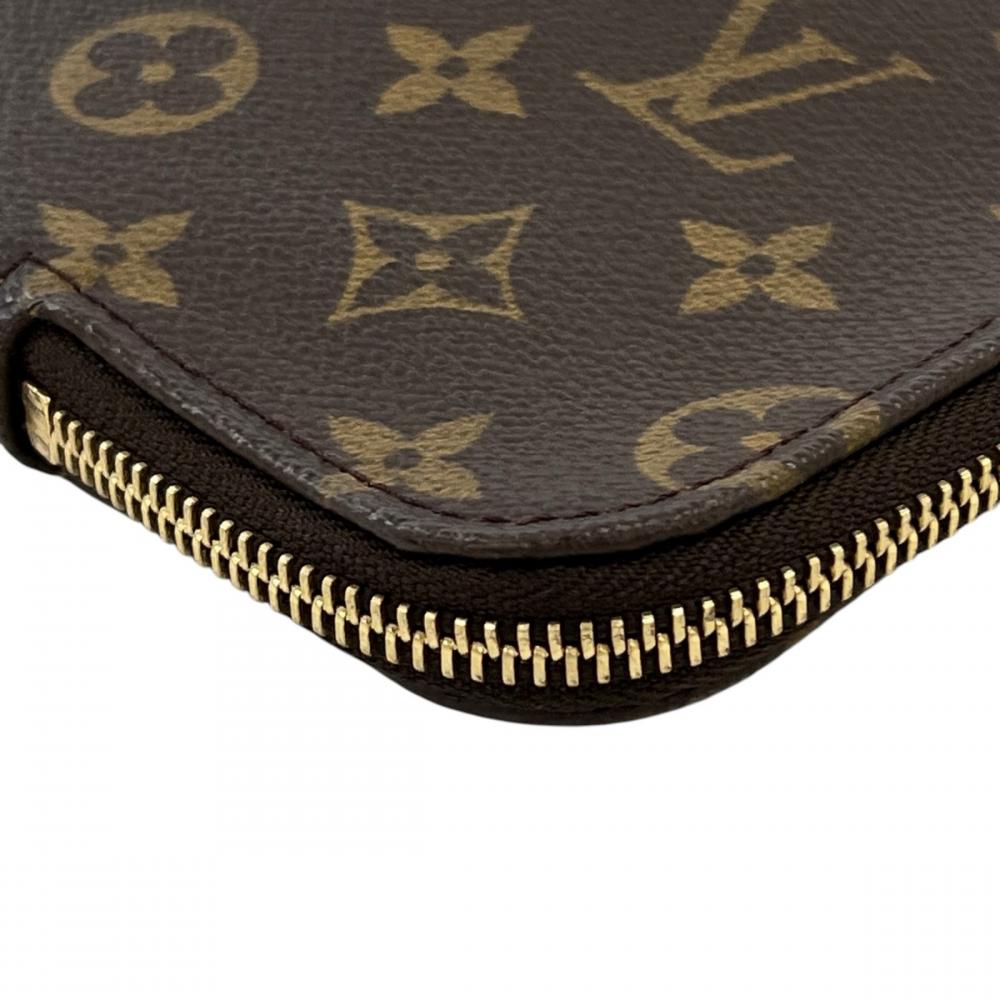LOUIS VUITTON ルイヴィトン クラッチバッグ モノグラム ポッシュ・ドキュマン セカンドバッグ M53456 モノグラムキャンバス ブラウン 茶 ゴールド金具 メンズ【中古品】