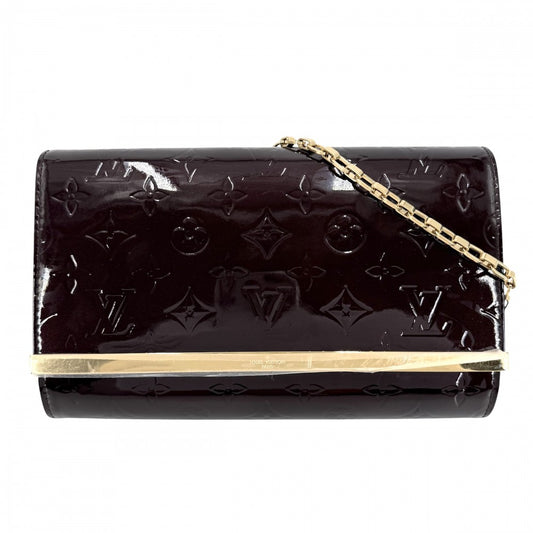 LOUIS VUITTON ルイヴィトン ハンドバッグ モノグラムヴェルニ クラッチアナ クラッチバッグ 財布 パープル 紫 エナメル パテントレザー M90093 アマラント ゴールド金具 レディース【中古品】