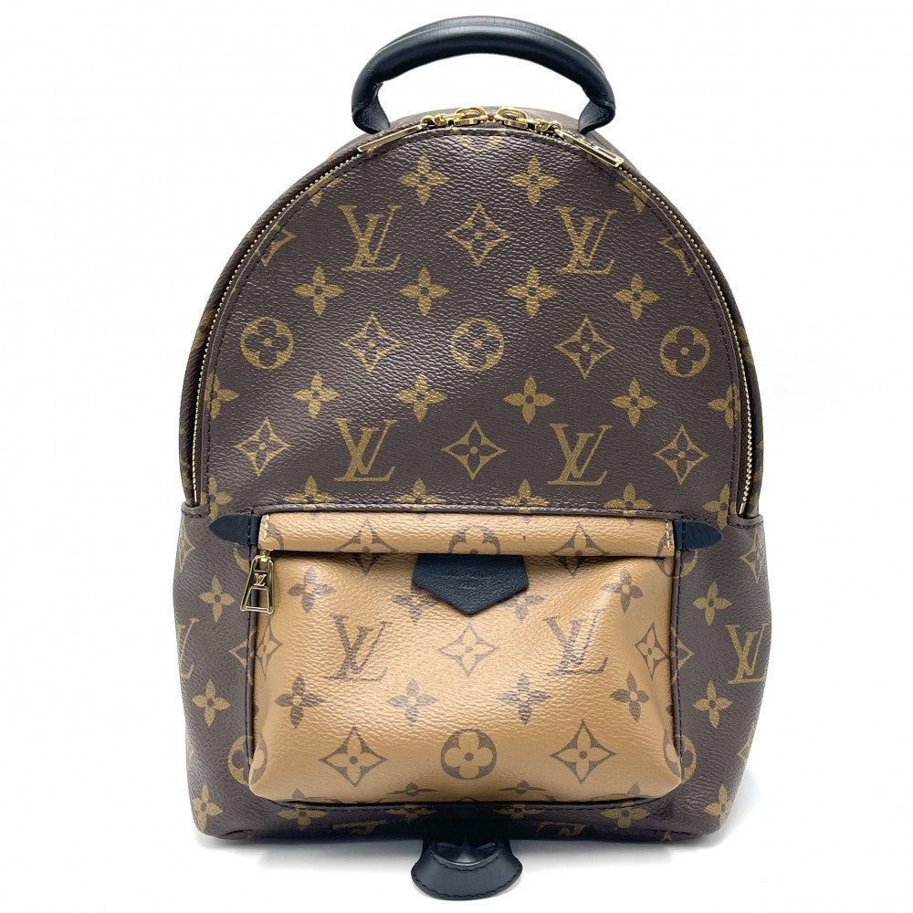 【開店SALE】 LOUIS VUITTON ルイヴィトン リュック モノグラム パームスプリングス バックパックPM バックパック ブラウン 茶 M43116 ゴールド金具 レディース【中古品】