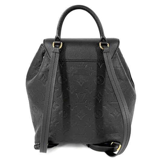 LOUIS VUITTON ルイヴィトン リュック モノグラムアンプラント モンスリ PM バックパック 大容量 通勤 通学 M45205 ブラック 黒 シルバー金具 メンズ【中古品】
