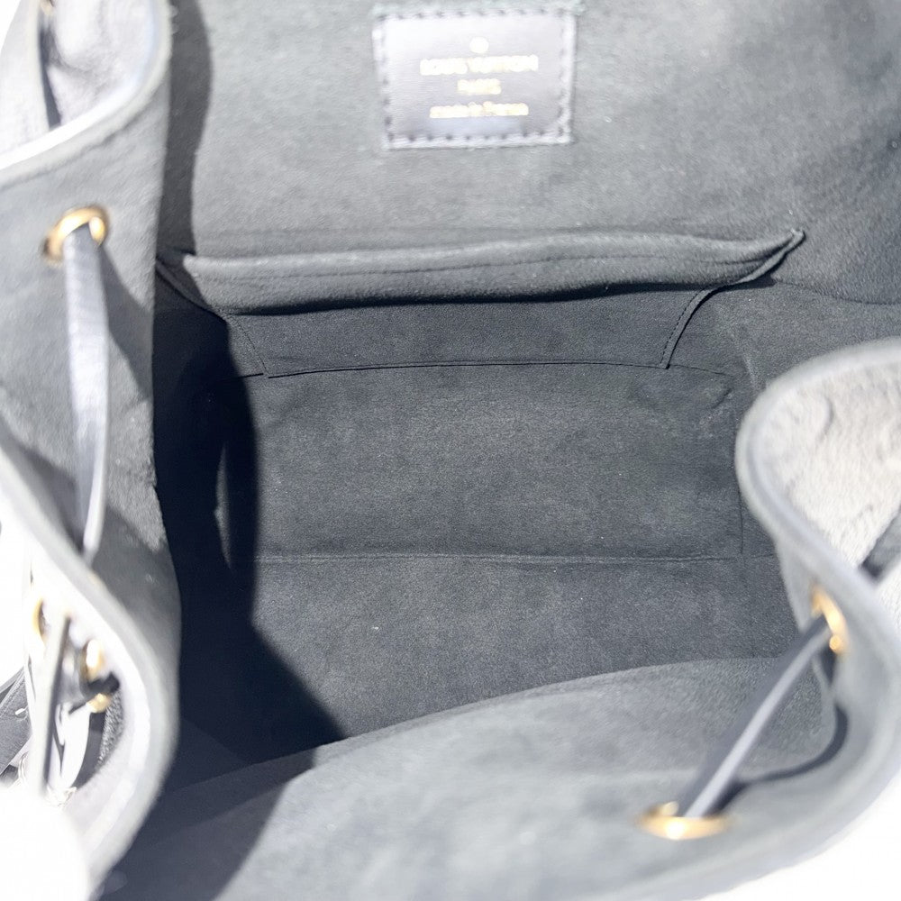 LOUIS VUITTON ルイヴィトン リュック モノグラムアンプラント モンスリ PM バックパック 大容量 通勤 通学 M45205 ブラック 黒 シルバー金具 メンズ【中古品】