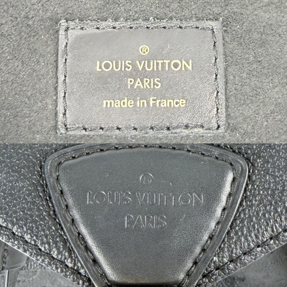LOUIS VUITTON ルイヴィトン リュック モノグラムアンプラント モンスリ PM バックパック 大容量 通勤 通学 M45205 ブラック 黒 シルバー金具 メンズ【中古品】