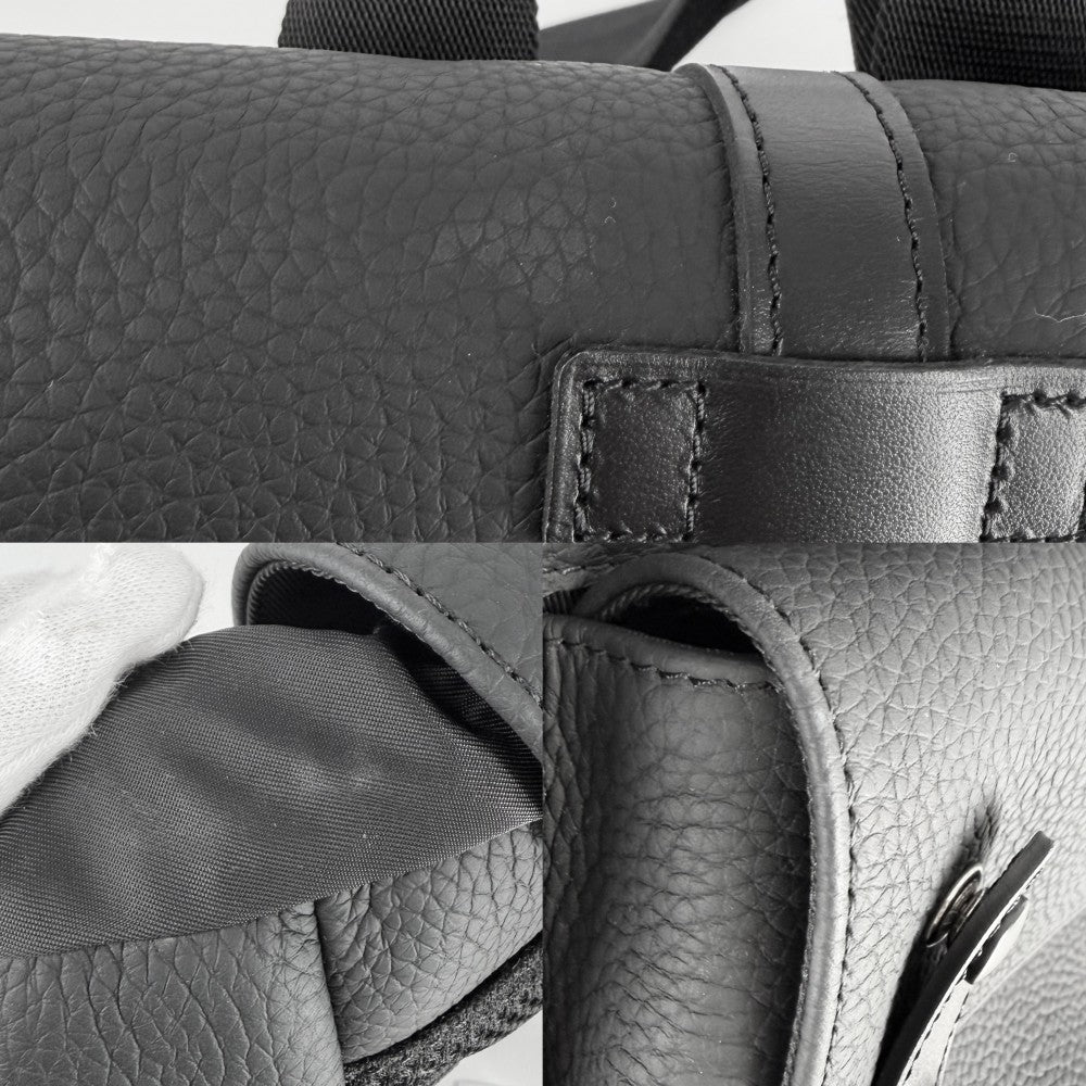LOUIS VUITTON ルイヴィトン リュック クリストファー スリム バッグパック M58644 トリヨンレザー ブラック 黒 ブラック×シルバー金具 メンズ【中古品】