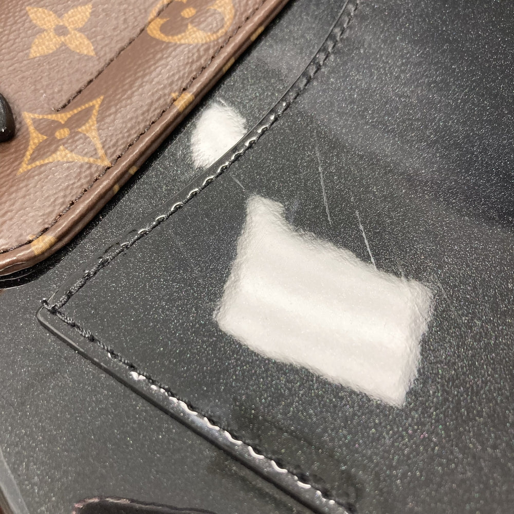 LOUIS VUITTON ルイヴィトン リュック ホットスプリング バックパック かばん 鞄 M55769 ヴェルニ モノグラム ブラウン 茶 ブラック 黒 シルバー金具 レディース【中古品】