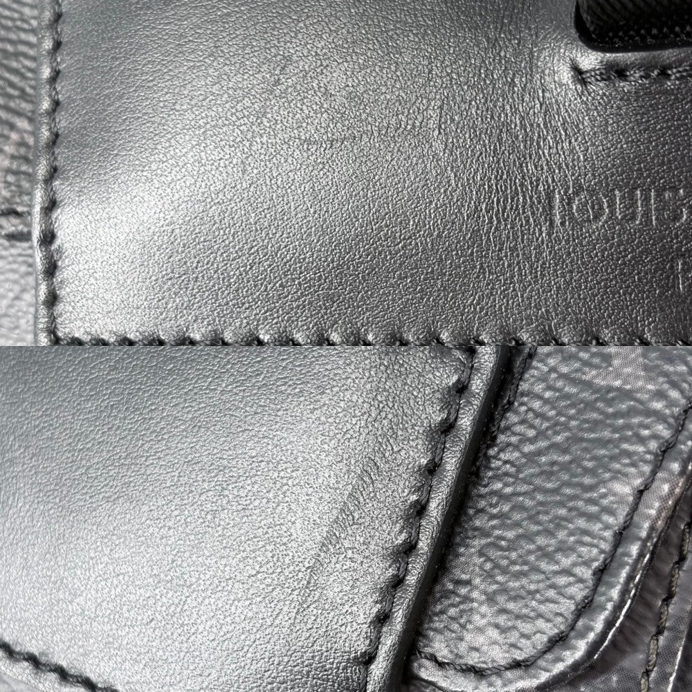 LOUIS VUITTON ルイヴィトン リュック モノグラムエクリプスリバース クリストファーMM バッグパック M45419 ブラック 黒 シルバー金具 メンズ【中古品】