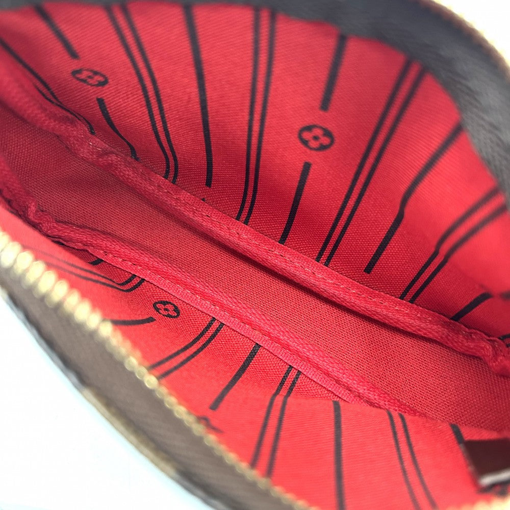 LOUIS VUITTON ルイヴィトン ハンドバッグ ミニポシェットアクセソワール T&B アクセサリーポーチ MiniPochette Accessoires N58011 ダミエキャンバス ブラウン 茶 ゴールド金具 レディース【中古品】