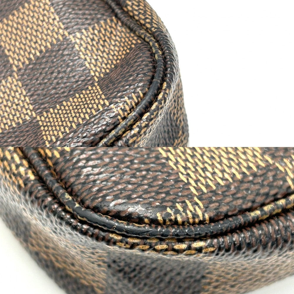 LOUIS VUITTON ルイヴィトン ハンドバッグ ミニポシェットアクセソワール T&B アクセサリーポーチ MiniPochette Accessoires N58011 ダミエキャンバス ブラウン 茶 ゴールド金具 レディース【中古品】