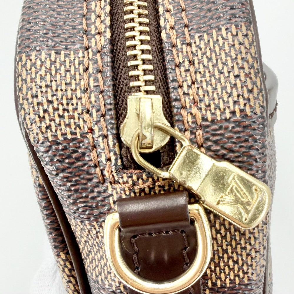 【開店SALE】 LOUIS VUITTON ルイヴィトン ショルダーバッグ ダミエ ポシェットイパネマ 小さめ N51296 ブラウン 茶 ゴールド金具 レディース【中古品】